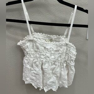 White Islet Crop Top. Worn once. Boutique :)